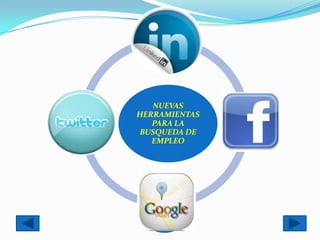 Linkedin




       NUEVAS
    HERRAMIENTAS
.      PARA LA
    BUSQUEDA DE
       EMPLEO
 