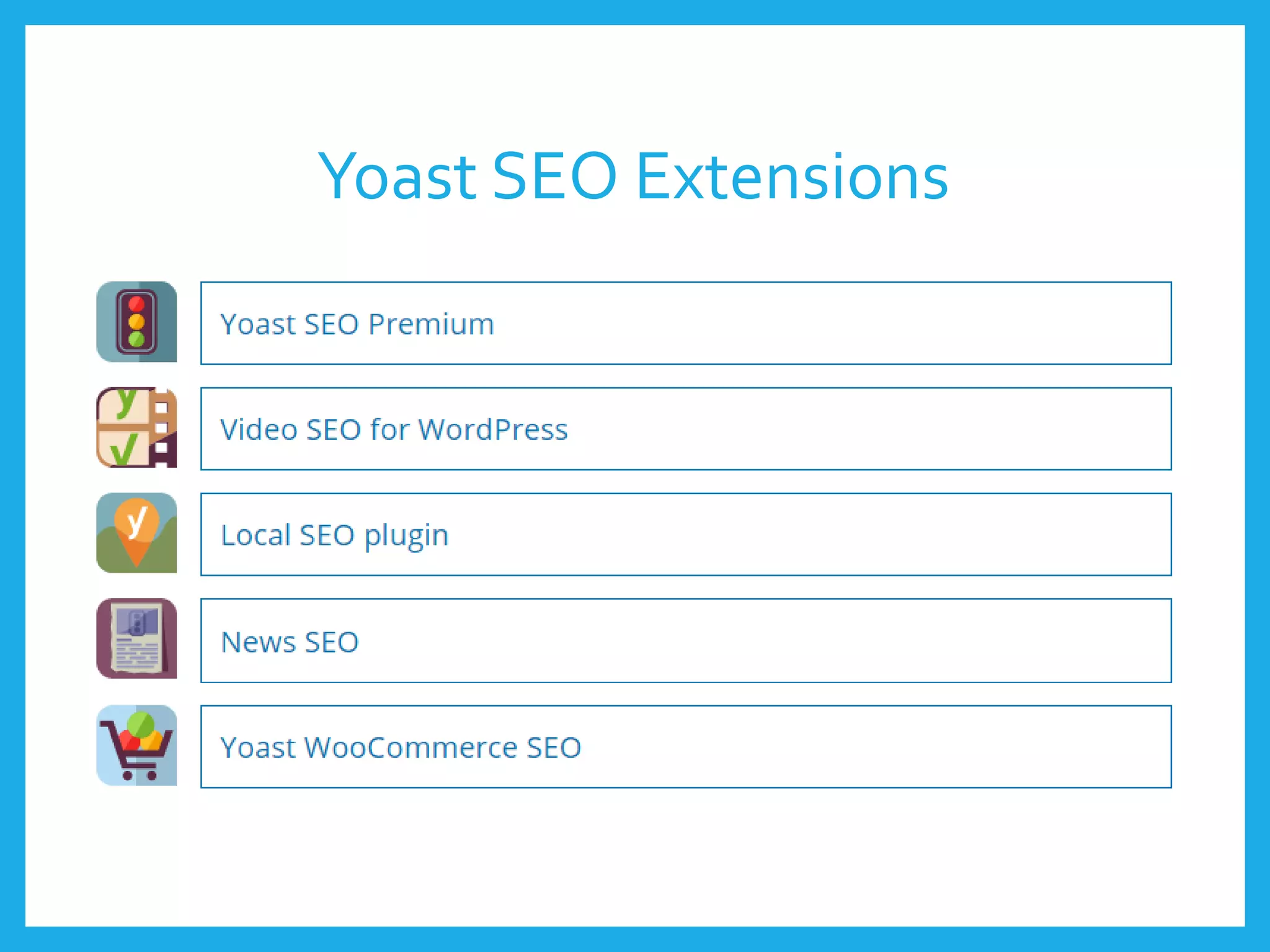 Yoast SEO Extensions
 