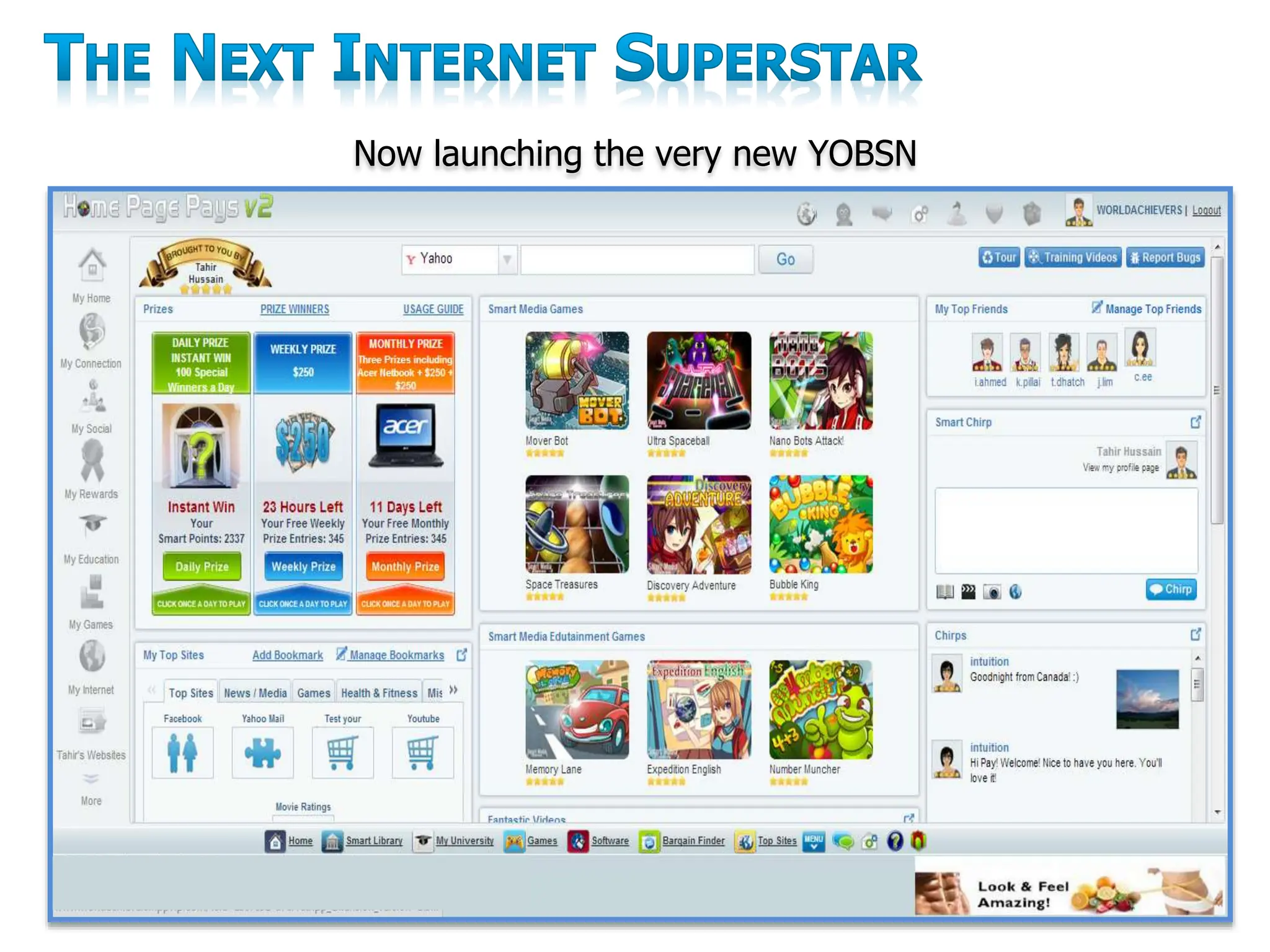 19
Now launching the very new YOBSN
 