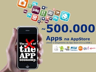 ~   500.000
       
                                Apps             na AppStore
                                (desde o lançamento da App Store 07/11/2008 )




YOC-Group | Madrid | 2010                                                5
 