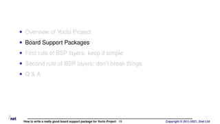 How to Write an Effective Board Support Package for Yocto Project: Best ...