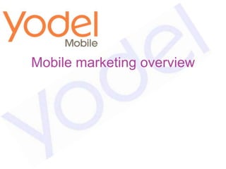 Mobile marketing overview
 