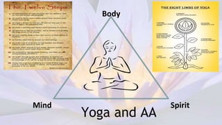 Body
Mind Spirit
Yoga and AA
