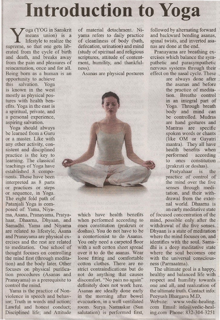 Yoga Article