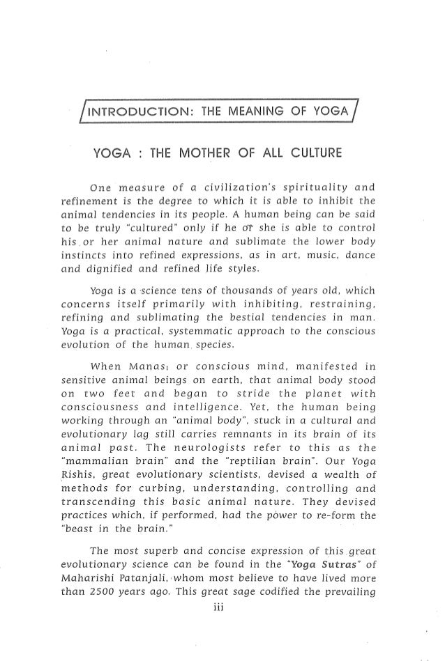 Essay on evolution of yoga