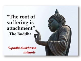 “upadhi dukkhassa
mūlanti“
 