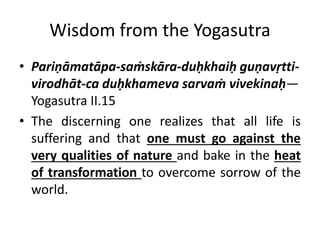 Developing a Yogic understanding of the “Matrix of Suffering” | PPT