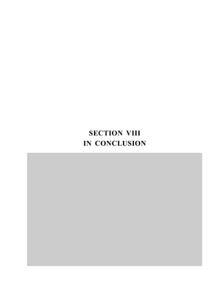 SECTION VIII
IN CONCLUSION
 