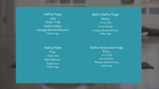 Yoga workshop