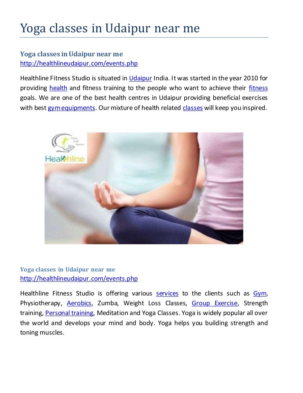 Yoga classes in udaipur near me