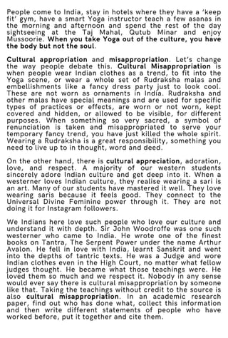 Yoga and Cultural Misappropriation: An e-book by Dr Ananda, Malini and Padma