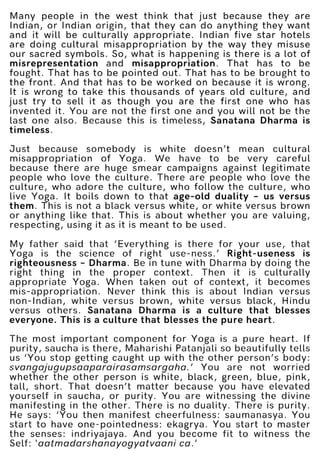 Yoga and Cultural Misappropriation: An e-book by Dr Ananda, Malini and Padma