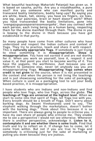 Yoga and Cultural Misappropriation: An e-book by Dr Ananda, Malini and Padma