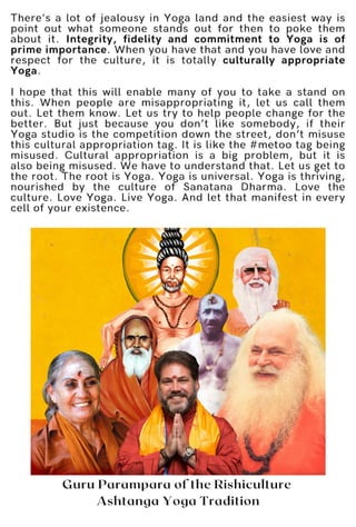 Yoga and Cultural Misappropriation: An e-book by Dr Ananda, Malini and Padma