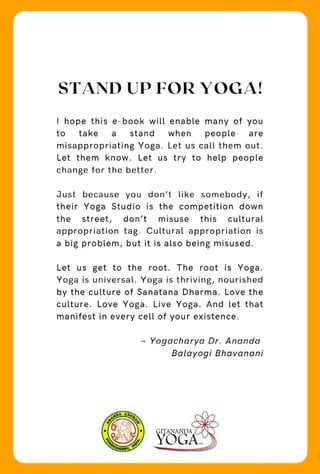 Yoga and Cultural Misappropriation: An e-book by Dr Ananda, Malini and Padma