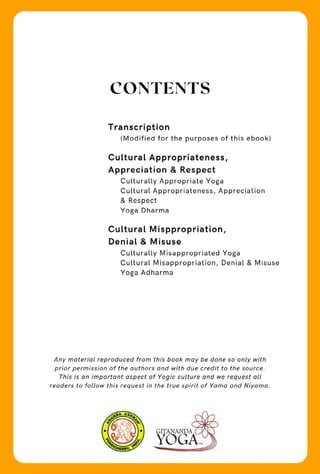 Yoga and Cultural Misappropriation: An e-book by Dr Ananda, Malini and Padma