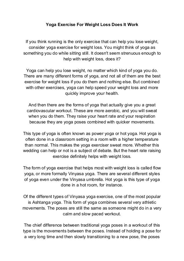 Yoga Exercise For Weight Loss Does It Work Yoga Exercise For Weight Loss Does It Work