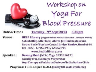 Yoga for Hypertension