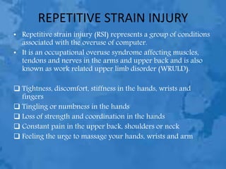 Rsi Meaning In Computer Yoga for computer professionals | PPTX
