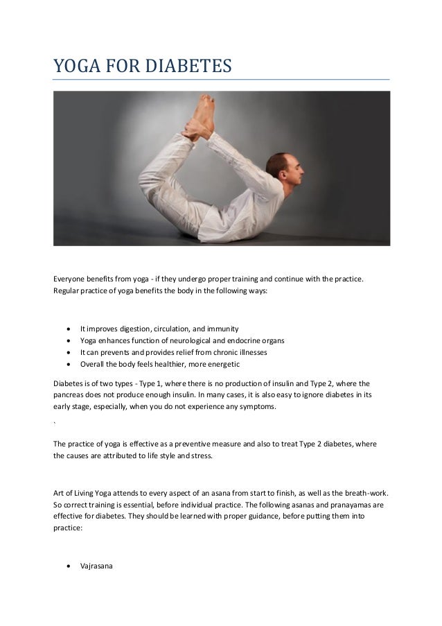 Yoga for diabetes