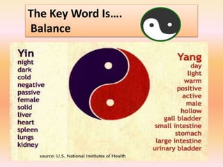 The Key Word Is….
Balance
 