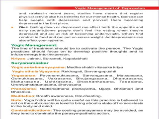 Yoga in depression ppt | PPTX