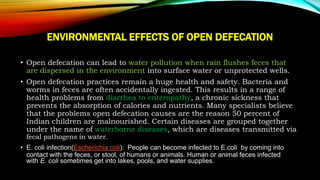 Open Defecanton Open Defecation in India- A serious issue | PPTX