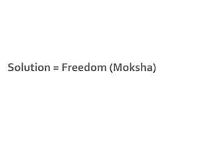 Solution = Freedom (Moksha)