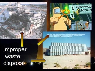 Improper
waste
disposal
 