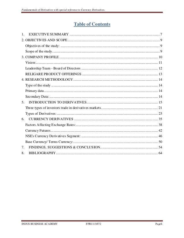 currency derivatives segment meaning