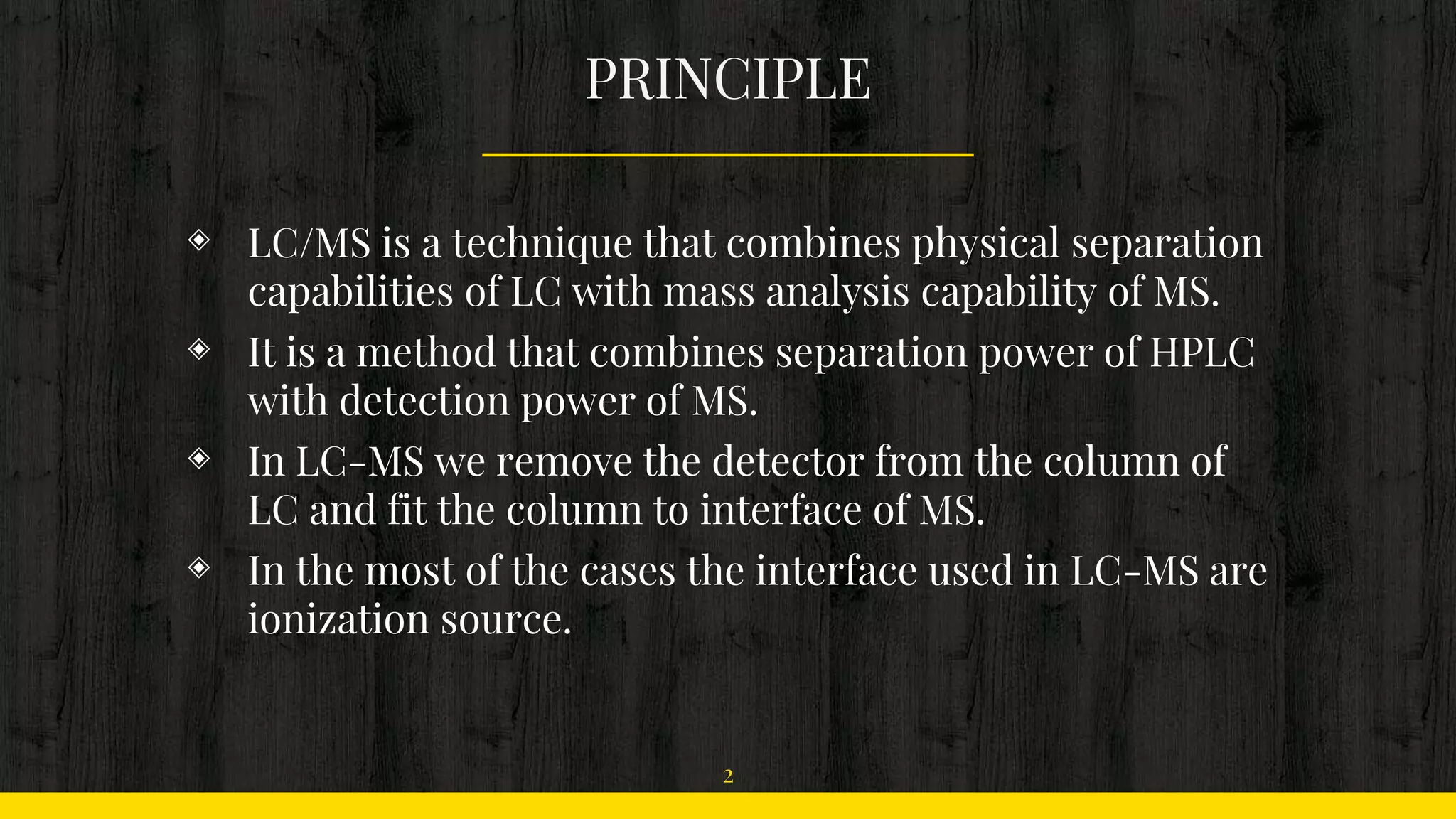 LIQUID CHROMATOGRAPHY-MASS SPECTROMETRY(LC/MS) | PPTX