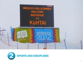 SPORTS AND DISCIPLINES
                                                                                             8
      © Marjory MALBERT – Executive Master’s Degree International Sports Marketing - ESSEC
 