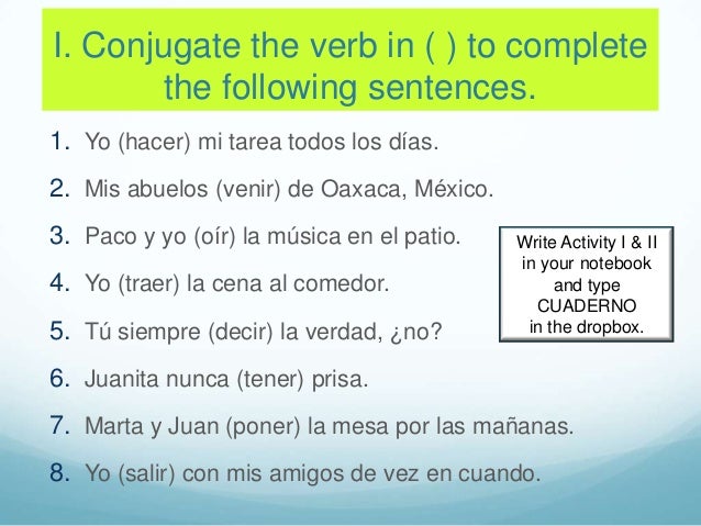 Yo go verbs