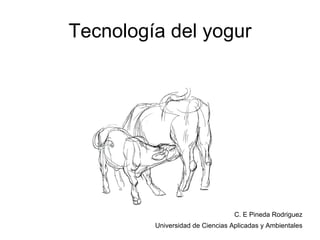 Tecnología del yogur C. E Pineda Rodriguez Universidad de Ciencias Aplicadas y Ambientales 