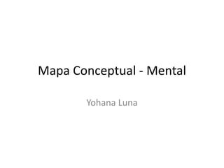Mapa Conceptual - Mental
Yohana Luna
 