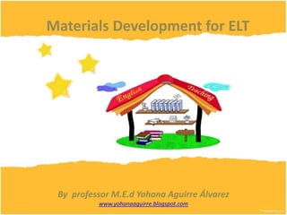 Materials Development for ELT
By professor M.E.d Yohana Aguirre Álvarez
www.yohanaaguirre.blogspot.com
 