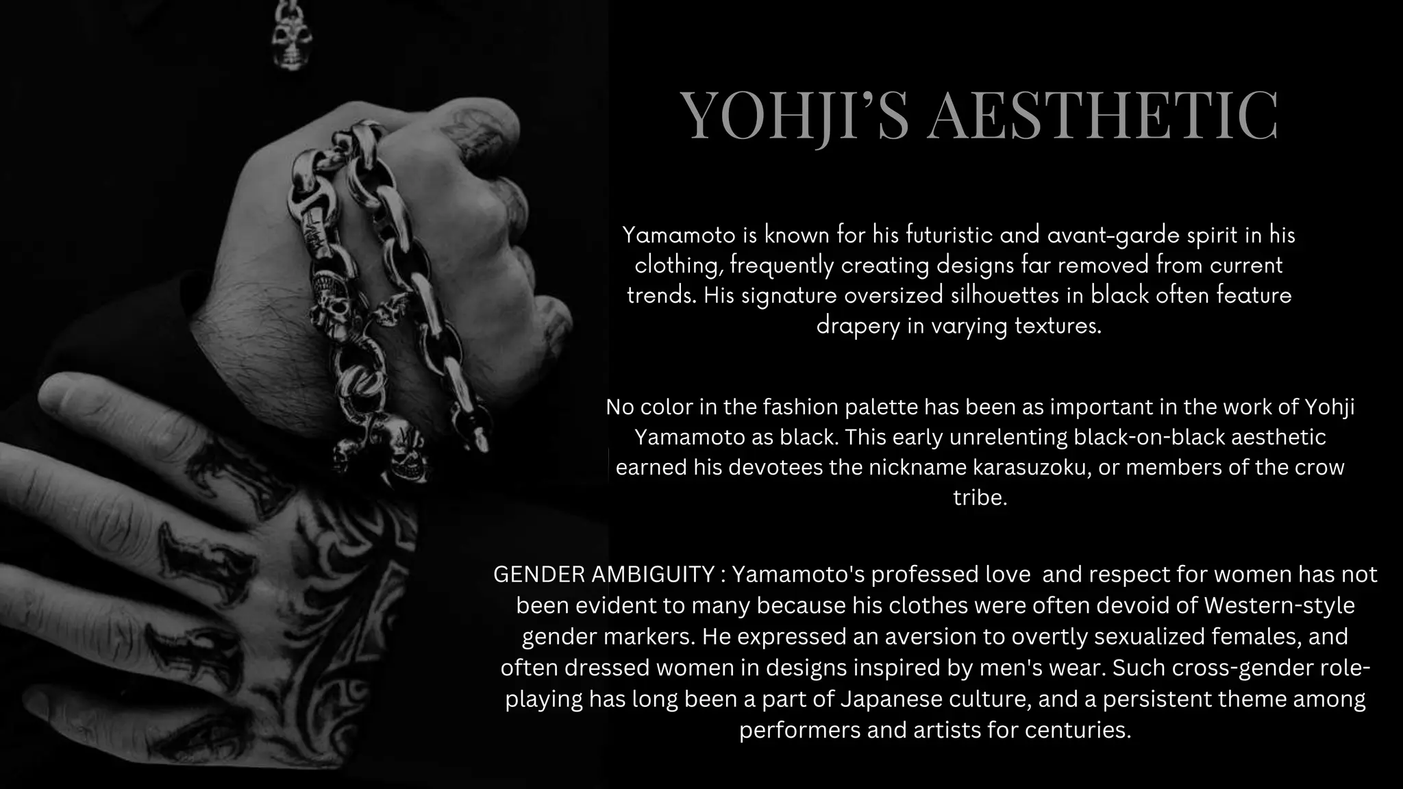 YOHJI YAMAMOTO sjhdggasUHJDBKASJBNSJADBASJDBKJHASDBJAKSD | PPTX