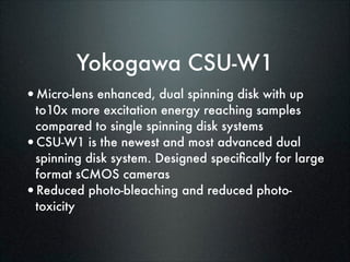 Disk Camera Photo Sample High Content Imaging with the Yokogawa CV7000 | PDF
