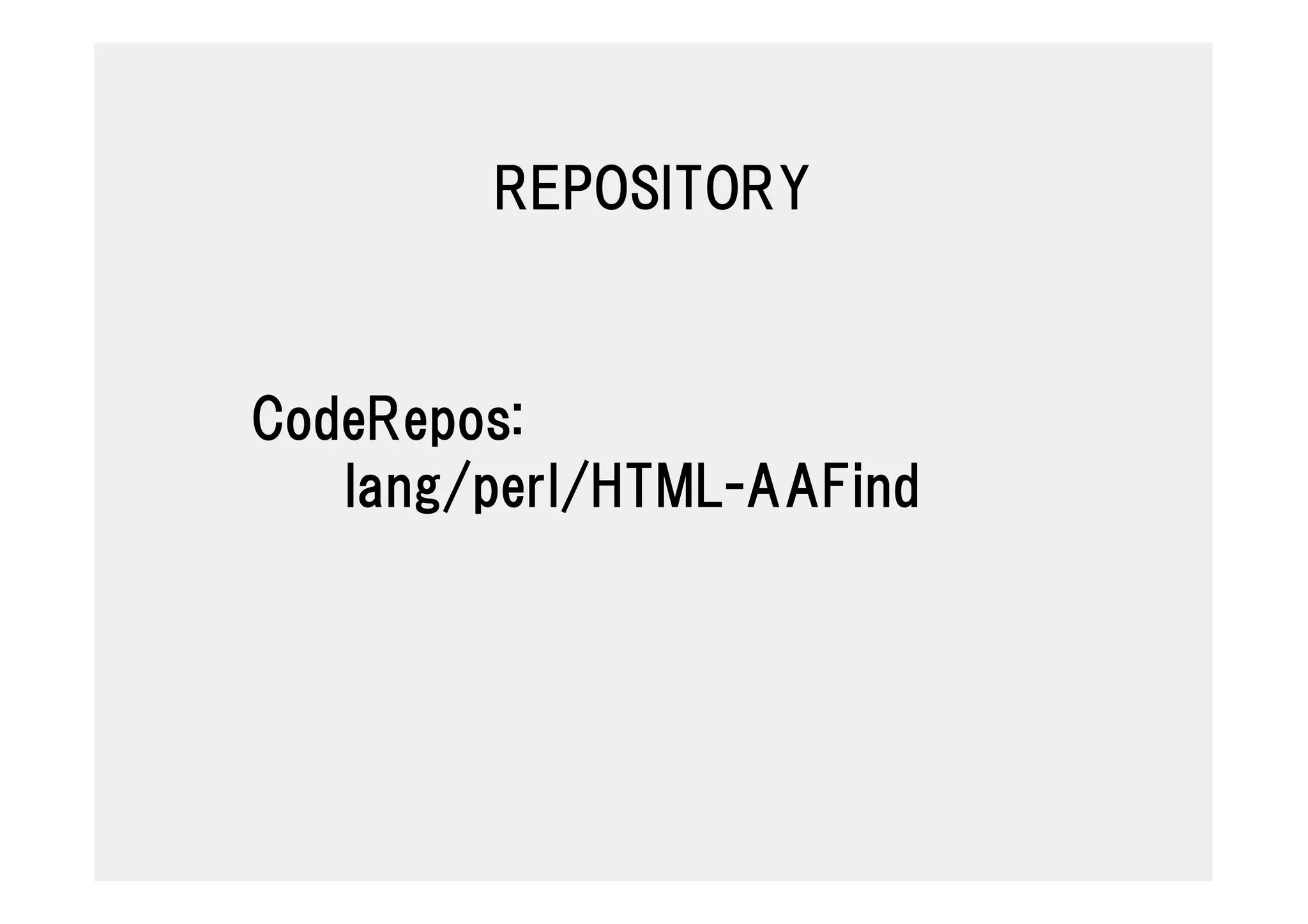 HTML::AAFind in Yokohama.pm #4