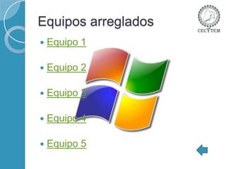 Equipos arreglados


Equipo 1



Equipo 2



Equipo 3



Equipo 4



Equipo 5

 