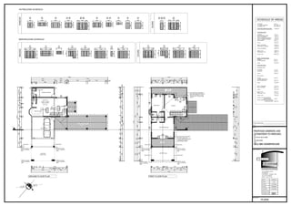 GROUND FLOOR PLAN
EXIST.GARAGE
NEW KITCHEN
NEW DINING
NEW LOUNGE
EXISTING LAUNDRY
21440
2880
22290
37006810
17440
2880200016802400150012004706002210
23060802302440120100012017001202680230
2000380900150900
230230
230347023050801201160230
2500
2080420
2500
2080420
10510
37006810
60015005509004205160420 150
230676019601330230
230
65024006506810
column to engineers
detail
column to engineers
detail
column to engineers
detail
column to engineers
detail
beam above
PATIO
open to sky
PATIO
5710920200063102500
2380250014305710920
10510
37006810
2301200250120082031090020015009901500200900310
21440
2000
10510
37006810
1800 650 1860 600 2500 600
420
column to engineers
detail
column to engineers
detail
column to engineers
detail
column to engineers
detail
beam above
beam above
beam above
new 'french doors' with cottage
pane insets, plaster band
surround, painted with all details
to comply with 'meccema 1'
general design controls
2080420
126024004400250023802500
2080230443012064202302000
2301200120239031201103120230
230120043409003803230230
6501860
4203580
4000
3580420
4000
21440
new 'french doors' with cottage
pane insets, plaster band surround,
painted with all details to comply
with 'meccema 1' general design
controls
FIRST FLOOR PLAN
2501200570
840900950
W
006
W
004
W
007
W
008
W
009
W
012
W
003
W
005
D
003
D
004
D
001
W
001
W
002
CAR-PORT below
remove wall
remove wall
remove wall
3170420
4000
230631018001102100230690230
D
002
1120120
W
013
A A
rwdp
rwdp rwdp
rwdp
rwdp
rwdp
rwdp
rwdp
420
COVERED WALKWAY
11780
PROPOSED ADDITIONS AND
ALTERATIONS TO DWELLING
LOT 203 MT. EDGECOMBE
AT
10 RYDER DRIVE
FOR
MR & MRS HARRIPERSADH
ON
CLIENTS SIGNATURE
DATE
CROSSMOOR
TEL./FAX. 031-4093357
MOBILE: 082 3227362
375 CROSSMOOR DRIVE
CHATSWORTH . DURBAN . 4092
PR.NO. ST-20559 (S.A.C.A.P) KZ-NIA (affiliate)
DRAWN
PROJECT NO
DRAWING NO
DATE
DESIGN
SCALE
r a j e s h
ASHARAM
A R C H I T E C T U R E
1:100
CHECKED
Author/ Architect
Drawing Title
R. ASHARAM
R. ASHARAM
PLANS
14:08:2012
Project
Y. SEWPERSAD
242050604080
420 5100 420 5120 420 300
420420
ENTRANCE
TRUE
NO
RTH
strong summer winds
winter rain & winds
su
n
ris
e
su
n
se
t
CAR-PORT
double volume
beam above
beam above
EXIST. OUTBUILDING
-----------------
TOTAL
PROPOSED WORK
GROUND FLOOR
STAIRWELL
CAR-PORT
-----------------
TOTAL
FIRST FLOOR
LOUNGE/ BEDROOM &
-----------------
TOTAL
EXIST. COVERAGE
NEW COVERAGE
-----------------
TOTAL
EXIST. F.A.R.
PROPOSED F.A.R.
-----------------
TOTAL F.A.R.
TOTAL F.A.R (OUTBUILDING &
TOTAL COVERAGE (OUTBUILDING
40002500129402000
SCHEDULE OF AREAS
SITE AREA
ALLOWED COVERAGE
ALLOWED F.A.R.
EXISTING MAIN-BUILDING
PROPOSED WORK
LAUNDRY
ENTERTAINMENT AREA
PATIO TO LAUNDRY
PATIO TO MASTER BEDROOM
PATIO TO DINING & LOUNGE
-----------------
TOTAL
EXIST. COVERAGE
PROPOSED COVERAGE
------------------
TOTAL COVERAGE
EXIST. F.A.R.
PROPOSED F.A.R.
------------------
TOTAL F.A.R.
900
1500
003
2100
900620620
2150
W
004
W
006
1500
550
W
007
W
008
W
2100
2400
2850
450
2100
2400750
3150
1500
800800800
2400
W
005
3100
6501800650
W
001
1400
5702000
3130
570
W
002
2100
1500
3100
6501800650
2100
D
001
D
003
2100
2400750
3150
2100
2400
2850
450
D
002
2100
900620620
2150
1500
D
004
DOORS
WINDOW
MAIN-BUILDING SCHEDULE
1
2
3
4567
1
2
3
4111213 8910 567151617 14
24109002400
02/3
MASTER BEDROOM
LOUNGEBEDROOM 2
NEW ABLUTION
W
010
W
011
1201400
balustrading at 1.05m high
tiles
tiles
2400 6401800640900
2100
2100
1400
2000
1500
1500
1500 1200
1800
2400
1000
2500
1500
D
001
D
002
W
001
W
002
W
003
W
004
W
008
W
010
1200
600
W
011
W
012
6401800640
2100
W
005
1500
1200
W
009
D
003
D
004
W
006
W
007
1800
1800
W
013
WINDOW
DOORS
OUTBUILDING SCHEDULE
EN-SUITE
EN-SUITE
 