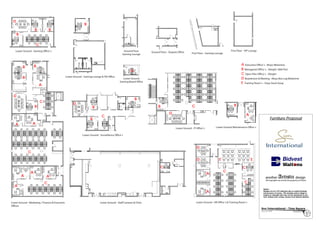 A Executive Office`s - Moyo Melamine
B Managerial Office`s - 30eight 1800 Ped
C Open Plan Office`s - 30eight
D Boardroom & Meeting - Moyo Box Leg Melamine
E Training Room`s - Sway Stack Away
A3
2
Sun International - Time Square
018-05-2016 FK040516
Notes :
Designs are at a 5% tolerance due to scaled drawings
and accuracy of survey. This drawing and/or design is
subject to copyright and may not be reproduced in any
form without prior written consent from Bidvest Waltons
E
A
A A
A
A
A
B B
B
B
B B
B
B B
B
B
B
B B
C
C
C
C
C
C
C
C
CC
D
D
D
D
D
D E
Lower Ground - Gaming Office`s
Lower Ground - Gaming Lounge & TM Office
Lower Ground - Marketing / Finance & Executive
Offices
A
A
A
A
Lower Ground - Surveillance Office`s
Lower Ground - Staff Canteen & Clinic
Lower Ground
Gaming Board Office
Ground Floor
Gaming Lounge
Ground Floor - Dispute Office First Floor - Gaming Lounge
First Floor - VIP Lounge
Lower Ground - IT Office`s Lower Ground Maintenance Office`s
Lower Ground - HR Office`s & Training Room`s
Furniture Proposal
 