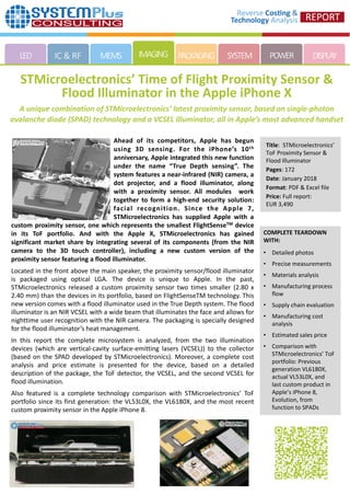 STMicroelectronics Proximity & Flood Illuminator in the Apple iPhone X ...
