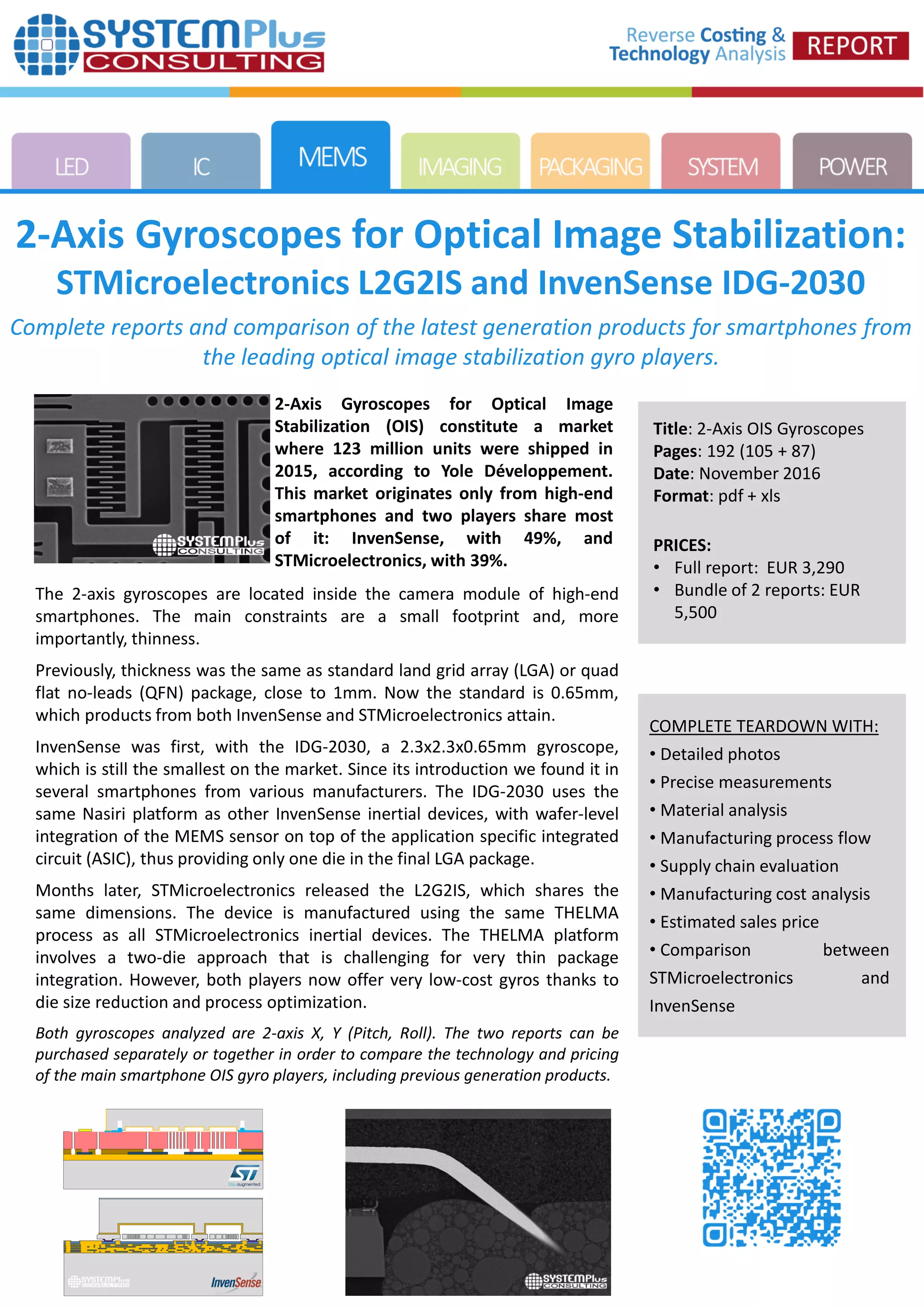 2-Axis Gyroscopes for Optical Image Stabilization: STMicroelectronics ...
