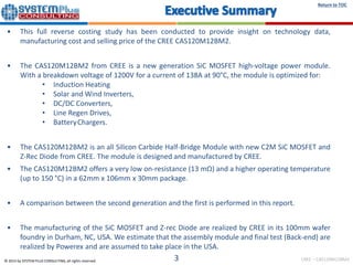CREE 1200V SiC Module teardown reverse costing report published by Yole ...