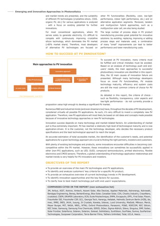 Emerging and Innovative Approaches in Photovoltaics 2014 Report by Yole ...