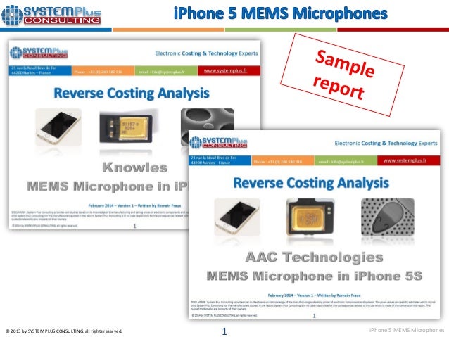 iPhone 5S MEMS Microphones Knowles & AAC Technologies ...