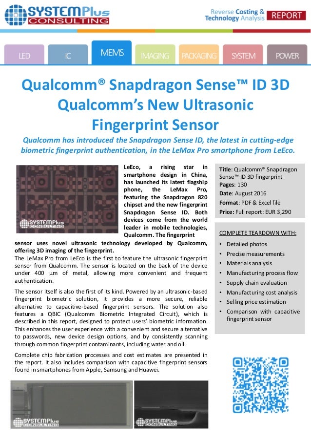 Snapdragon Sense ID 3D New Ultrasonic Fingerprin…