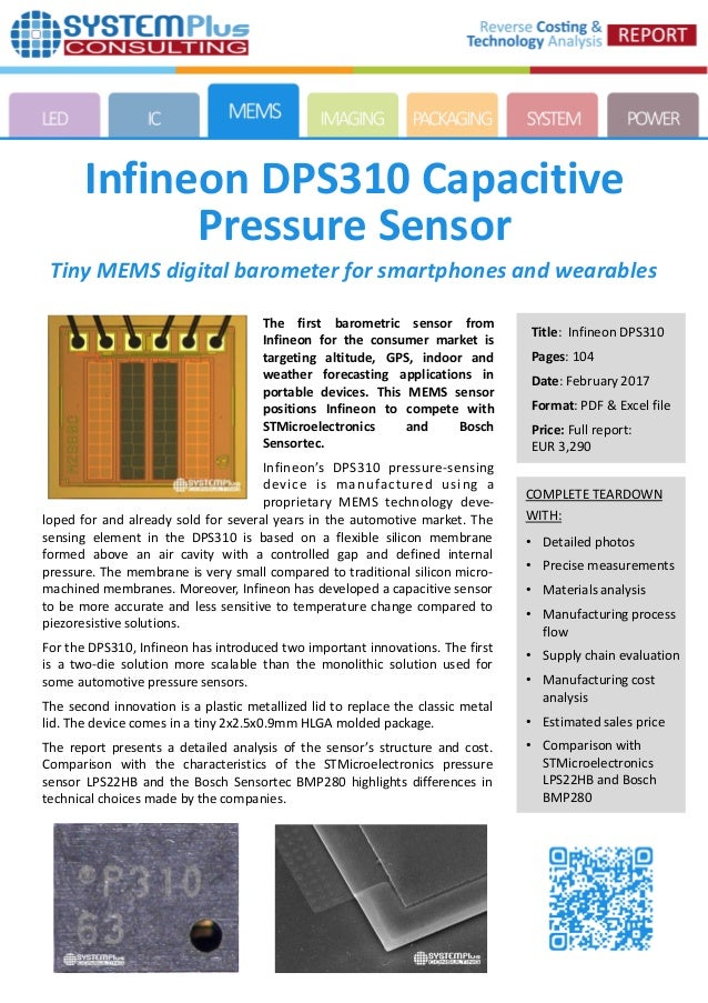 Infineon DPS310 Capacitive Pressure Sensor