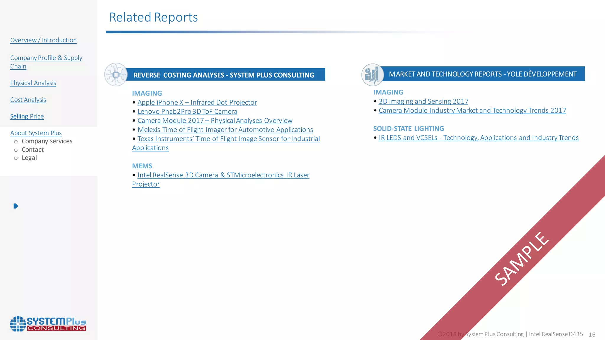 Intel RealSense D435 3D Active IR Stereo Depth Camera 2018 teardown ...